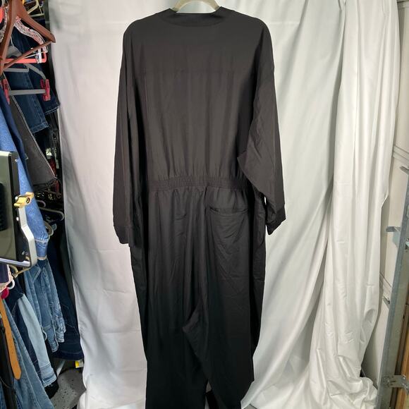 Old Navy Active StretchTech Black Zip Jumpsuit 4X Quick Dry Long Sleeve - Picture 2 of 14